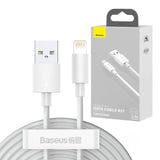 Baseus Simple Wisdom - Kit 2 câbles USB vers Lightning 2,4 A 1,5 m (blanc) (vue 11)