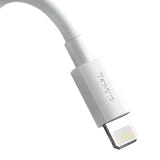 Baseus Simple Wisdom - Kit 2 câbles USB vers Lightning 2,4 A 1,5 m (blanc) (vue 2)