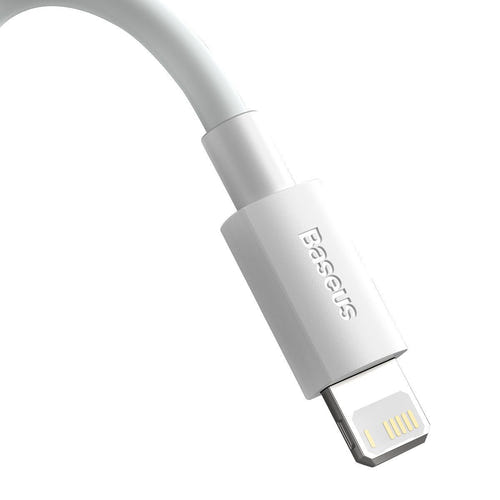 Baseus Simple Wisdom - Kit 2 câbles USB vers Lightning 2,4 A 1,5 m (blanc) (vue 2)