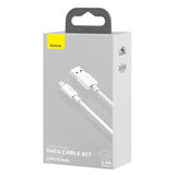 Baseus Simple Wisdom - Kit 2 câbles USB vers Lightning 2,4 A 1,5 m (blanc) (vue 8)