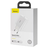 Baseus Speed Mini CCFS-SN02 - Chargeur secteur USB-C PD 20 W (blanc) - visuel 10
