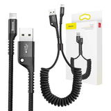 Baseus Spring - Câble spirale USB vers Lightning 1 m 2 A (noir) (vue 7)