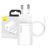Baseus Super Si 20 W - Chargeur USB-C + câble Lightning 1 m (blanc) (vue 1)