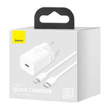 Baseus Super Si 20 W - Chargeur USB-C + câble Lightning 1 m (blanc) (vue 8)