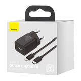 Baseus Super Si 20 W - Chargeur USB-C + câble Lightning 1 m (noir) (vue 8)