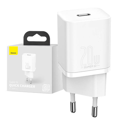 Baseus Super Si CCSUP-B02 - Chargeur secteur USB-C 20 W (blanc) - visuel 1