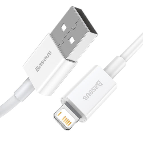 Baseus Superior - Câble USB vers Lightning 1 m 2,4 A (blanc) (vue 3)