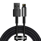 Baseus Tungsten Gold - Câble USB vers Lightning 2 m 2,4 A (noir) (vue 1)