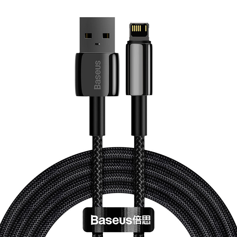 Baseus Tungsten Gold - Câble USB vers Lightning 2 m 2,4 A (noir) - visuel 1