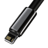 Baseus Tungsten Gold - Câble USB vers Lightning 2 m 2,4 A (noir) (vue 5)