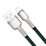 Baseus Cafule - Câble USB vers Lightning 2,4 A, 1 m, vert : tressé nylon verte