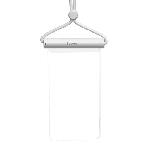 Baseus AquaGlide - Housse étanche IPX8 à verrou cylindrique pour smartphone (blanche)