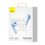 Baseus Bowie WX5 - Écouteurs sans fil Bluetooth 5.3, 30 h d'autonomie, bleu - visuel 9