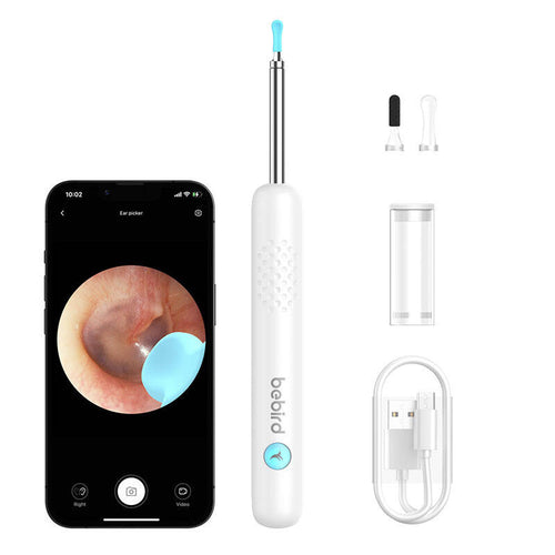 bebird R1 - Otoscope connecté Wi-Fi 8 MP blanc : caméra auriculaire