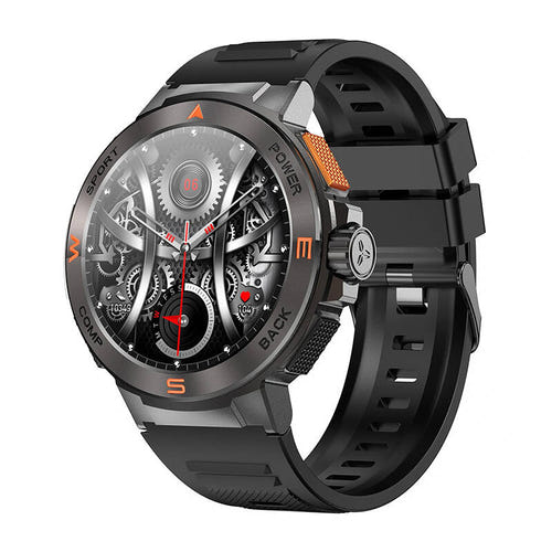 BlitzWolf BW-AT5 - Montre connectée AMOLED appels Bluetooth, noire : noir