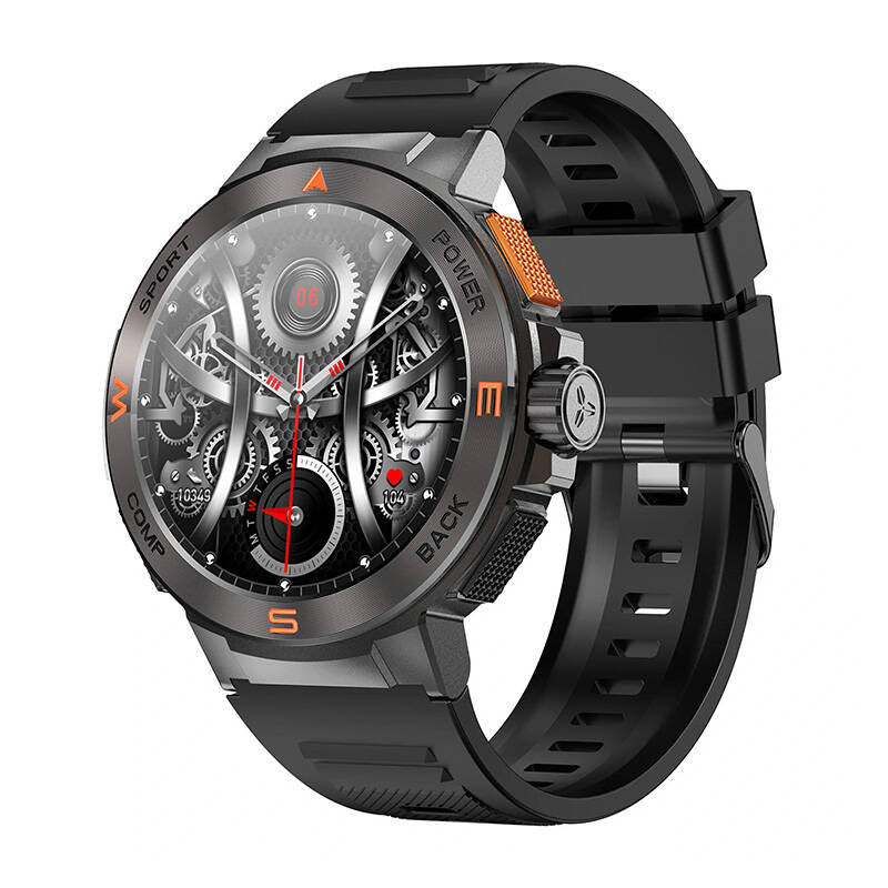 BlitzWolf BW-AT5 - Montre connectée AMOLED appels Bluetooth, noire - visuel 1