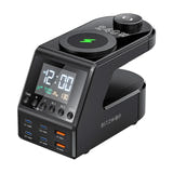 BlitzWolf BW-FW10 - Réveil chargeur 240 W avec charge sans fil, noir