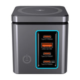 BlitzWolf BW-i113 Max - Chargeur secteur GaN 105 W, 4 ports et 2 zones à induction : de charge à induction