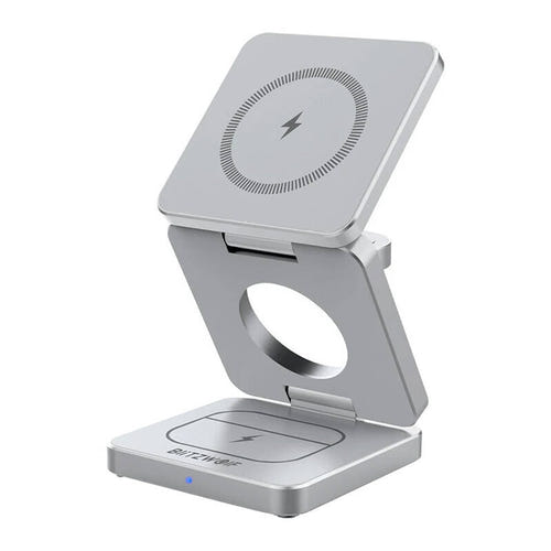 BlitzWolf BW-IW30 - Chargeur sans fil 3 en 1 pour iPhone, montre et écouteurs : recharge iPhone montre AirPods