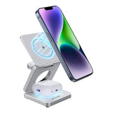 BlitzWolf BW-IW30 - Chargeur sans fil 3 en 1 pour iPhone, montre et écouteurs : support réglable détail