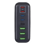 BlitzWolf BW-S26 - Chargeur secteur GaN 250 W, 8 ports, noir : format compact