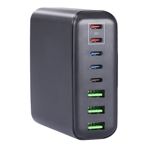 BlitzWolf BW-S26 - Chargeur secteur GaN 250 W, 8 ports, noir : USB-C USB-A