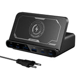 BlitzWolf BW-S27 - Chargeur 160 W 6 ports avec support de charge sans fil, noir : détail