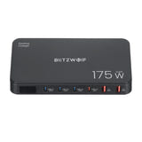 BlitzWolf BW-S30 - Station de charge 6 en 1, 175 W, 4 USB-C et 2 USB-A : cordon secteur