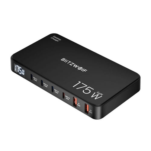 BlitzWolf BW-S30 - Station de charge 6 en 1, 175 W, 4 USB-C et 2 USB-A
