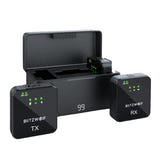 BlitzWolf BW-SX63 - Micro cravate sans fil, réduction de bruit, noir : boîtier charge