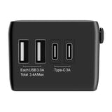 BlitzWolf BW-TA1 - Adaptateur de voyage universel 4 en 1, USB-C PD 20 W : quatre ports USB PD