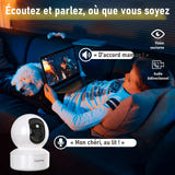 BoyKeep Caméra IP 3 MP - babyphone Wi-Fi à suivi automatique, version USB : vision nocturne couleur 3 MP