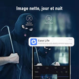 BoyKeep K11 - Caméra Wi-Fi intérieure Full HD pliable, rotation 360° : audio bidirectionnel