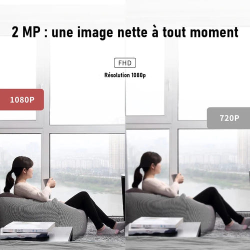 BoyKeep K11 - Caméra Wi-Fi intérieure Full HD pliable, rotation 360° : design compact
