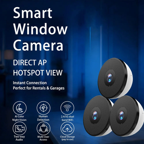 BoyKeep K12 - Lot de 3 caméras Wi-Fi 6 2K, vision nocturne couleur : wifi6 2K lot 3 vue ensemble