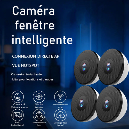BoyKeep K12 - Lot de 4 caméras Wi-Fi 6 en 2K, vision nocturne couleur et audio bidirectionnel - visuel 1