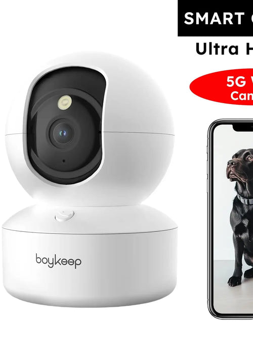 BoyKeep K30-2 - caméra Wi-Fi d'intérieur 3 MP à suivi automatique : rotation 360