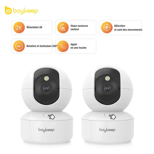 BoyKeep K30-2 - caméra Wi-Fi d'intérieur 3 MP à suivi automatique : surveillance WiFi intérieur boykeep k30 2