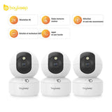 BoyKeep K30-3 - Caméra dôme Wi-Fi 3 MP pour surveiller la maison jour et nuit : WiFi boykeep k30 3