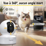 BoyKeep K30-6 - Caméra d'intérieur 3 MP pivotante à 360° et vision nocturne couleur : nuit couleur
