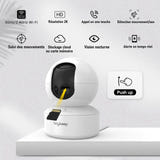 BoyKeep K30-6 - Caméra d'intérieur 3 MP pivotante à 360° et vision nocturne couleur : rotation 360 suivi