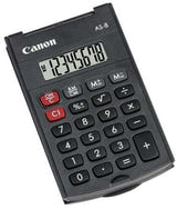 Calculatrice de poche Canon AS-8 gris foncé, écran et clavier