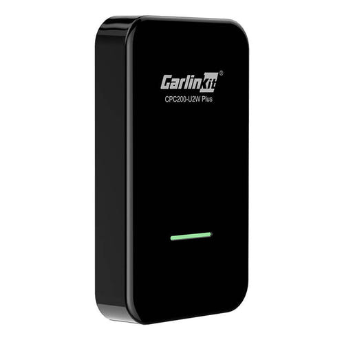 Carlinkit U2W Plus - Adaptateur CarPlay sans fil noir : boîtier vue dessus