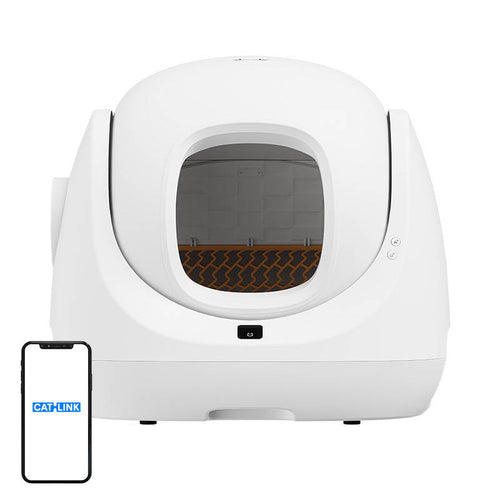 CATLINK BayMax - Litière autonettoyante connectée 7 litres à entrée basse : face avant