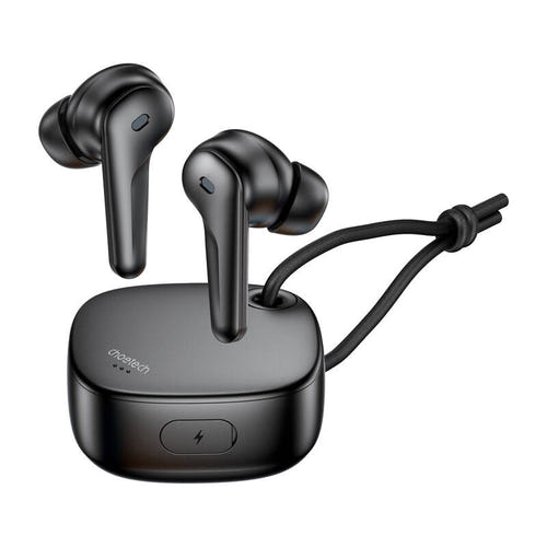Choetech BH-T17 - Écouteurs sans fil Bluetooth 5.4 à réduction de bruit active, noirs : noir