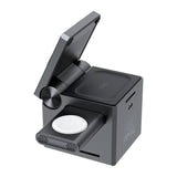 Choetech T632-F - Chargeur à induction 3 en 1 15 W avec support orientable, noir : téléphone montre et écouteurs