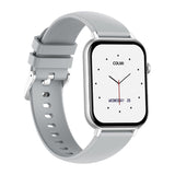 COLMi C28 - Montre connectée avec appels Bluetooth, argent, bracelet silicone - visuel 2