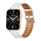 COLMi C28 - Montre connectée or, bracelet cuir blanc - visuel 3