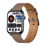COLMi C28 - Montre connectée noir, bracelet cuir marron - visuel 2
