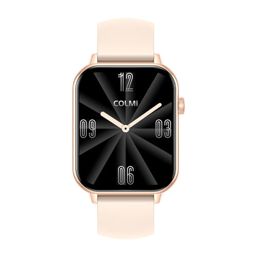 COLMi C28 - Montre connectée AMOLED 1,93 pouce, or, bracelet silicone : boîtier alliage de zinc